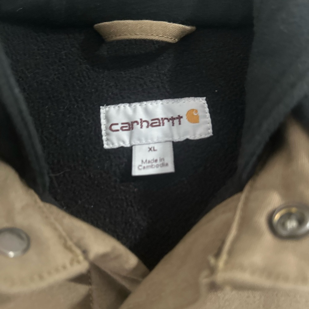 🛒🎯SOLD 🎯C a r h a r r t Mens QUICK DUCK® ROANE Hoodied Shirt Jacket XL - Picture 6 of 11